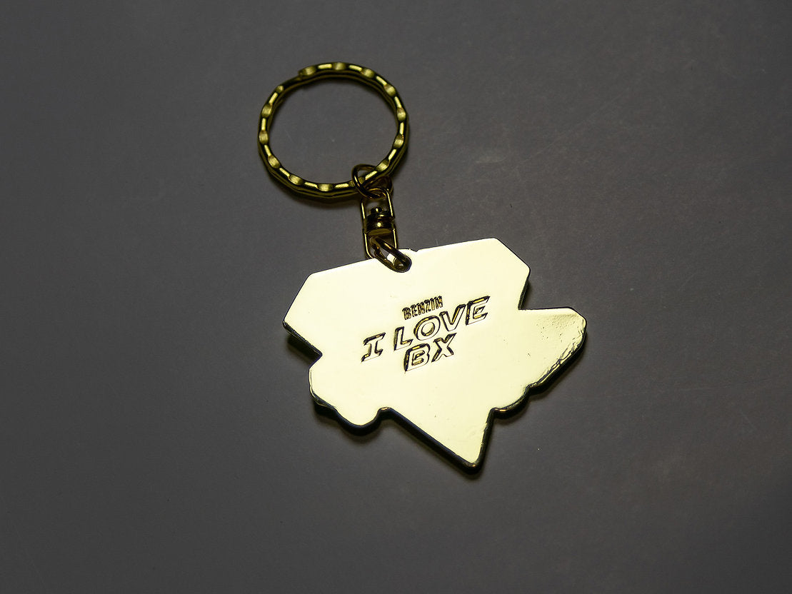 I Love BX metal keychain