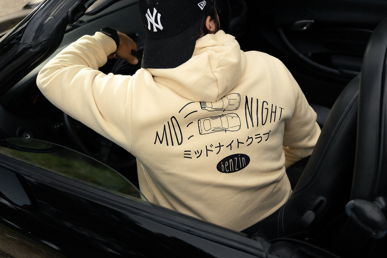 Hoodie Benzin Midnight Club - Beige
