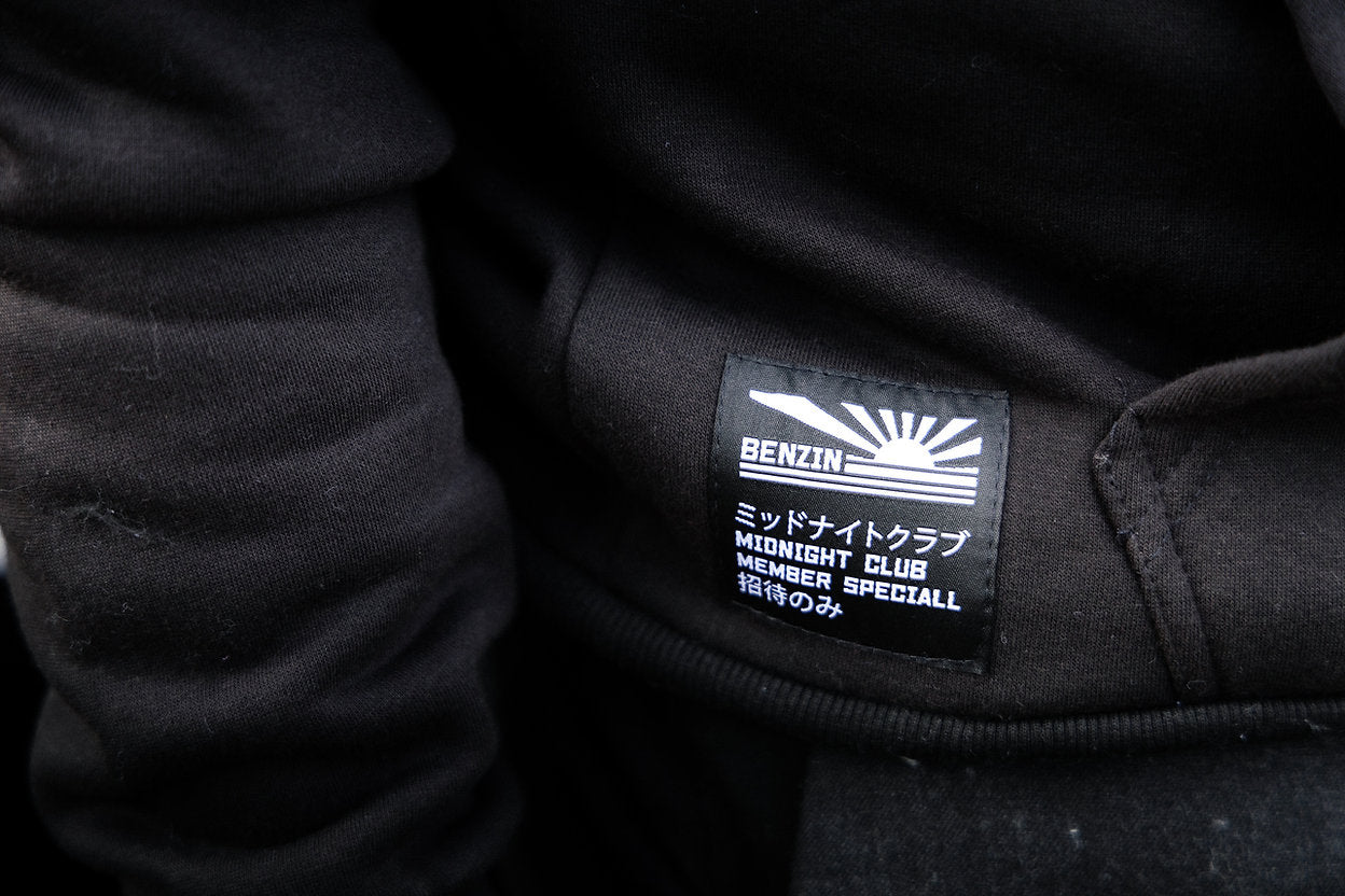 Hoodie Benzin Midnight Club - Noir Holographique