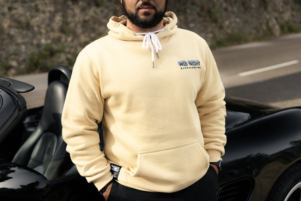 Hoodie Benzin Midnight Club - Beige