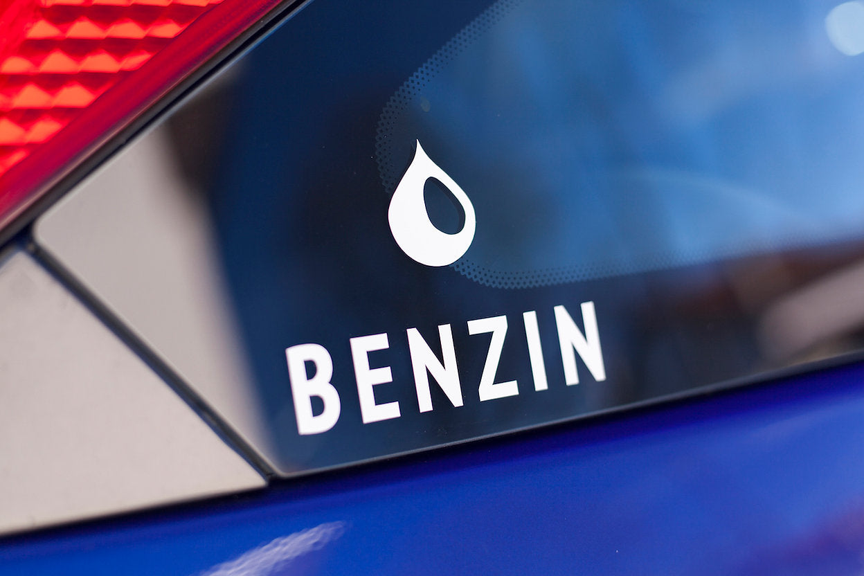 Gasoline Sticker - White