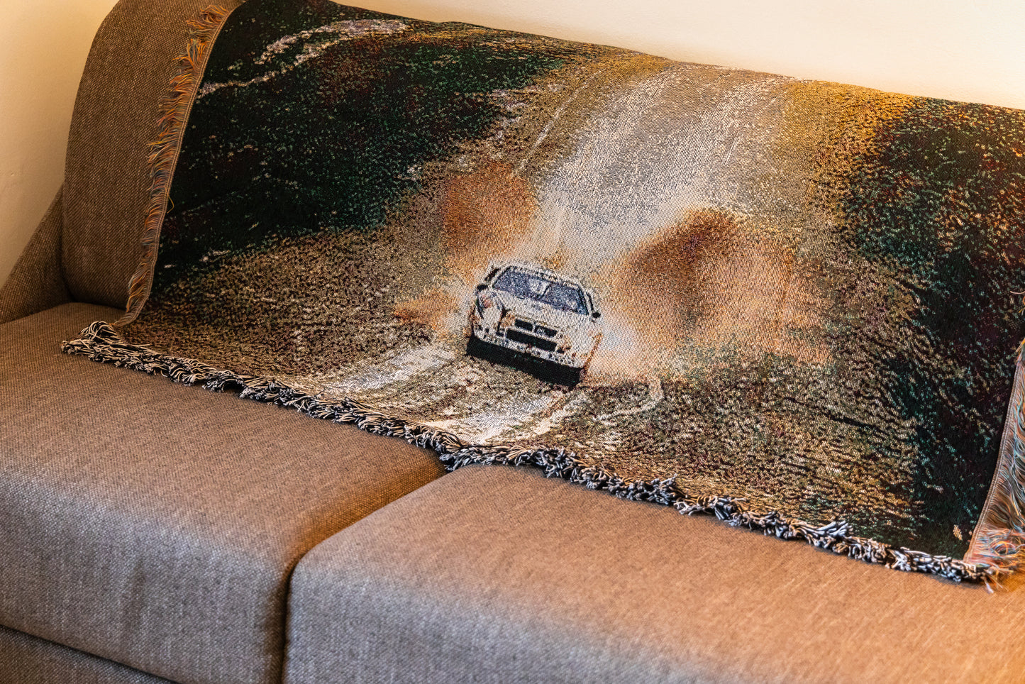 Benzin Lancia Rally 037 Woven Blanket