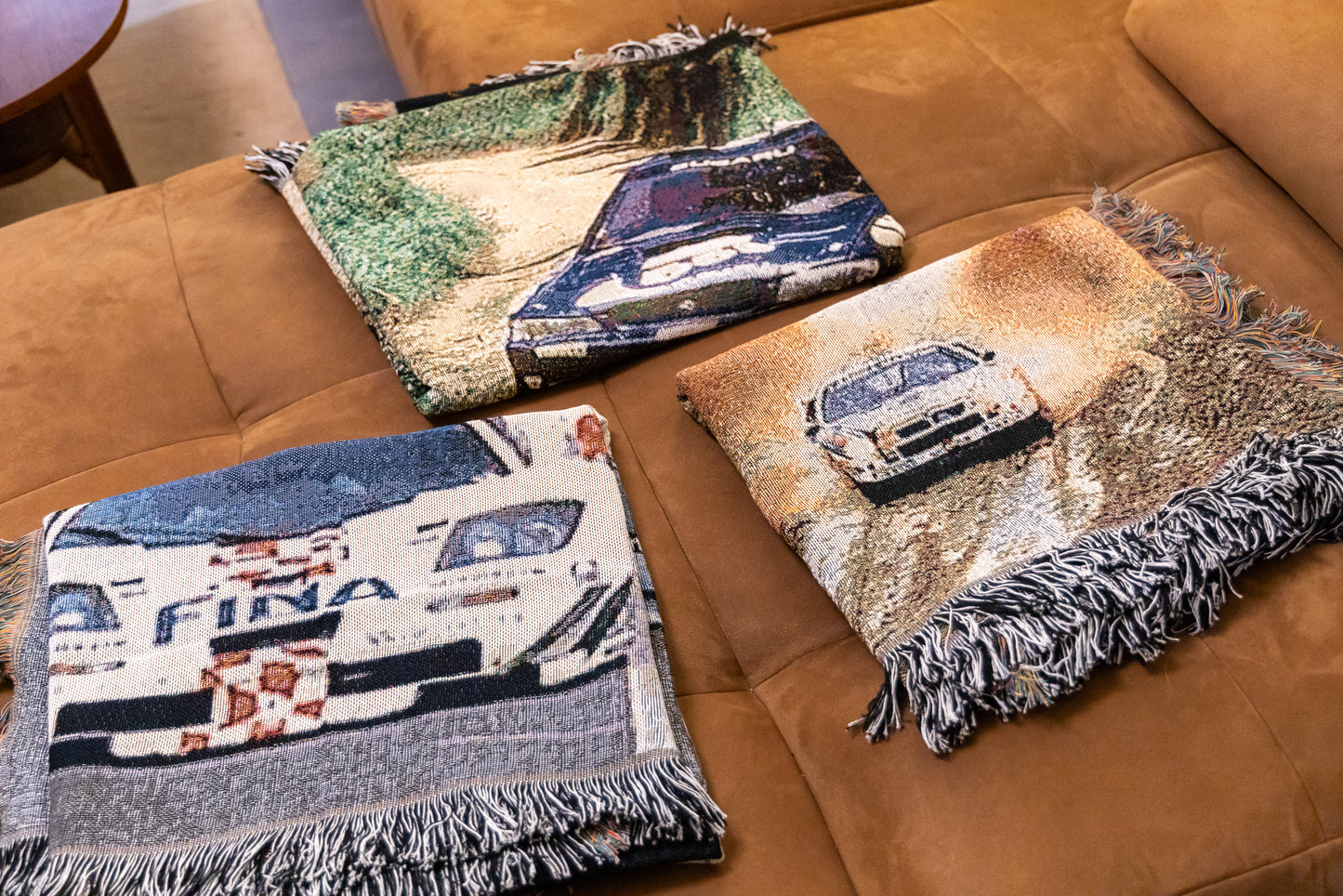 Benzin Lancia Rally 037 Woven Blanket