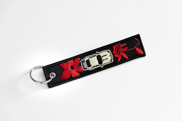 Benzin 911 Flower Embroidered Keychain