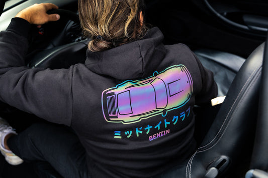 Hoodie Benzin Midnight Club - Noir Holographique